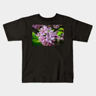 Blooming Pink Cherry Flowers Kids T-Shirt